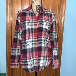 American Eagle S AHH-mazingly soft Boyfriend Fit flannel, plaid shirt. Colorful